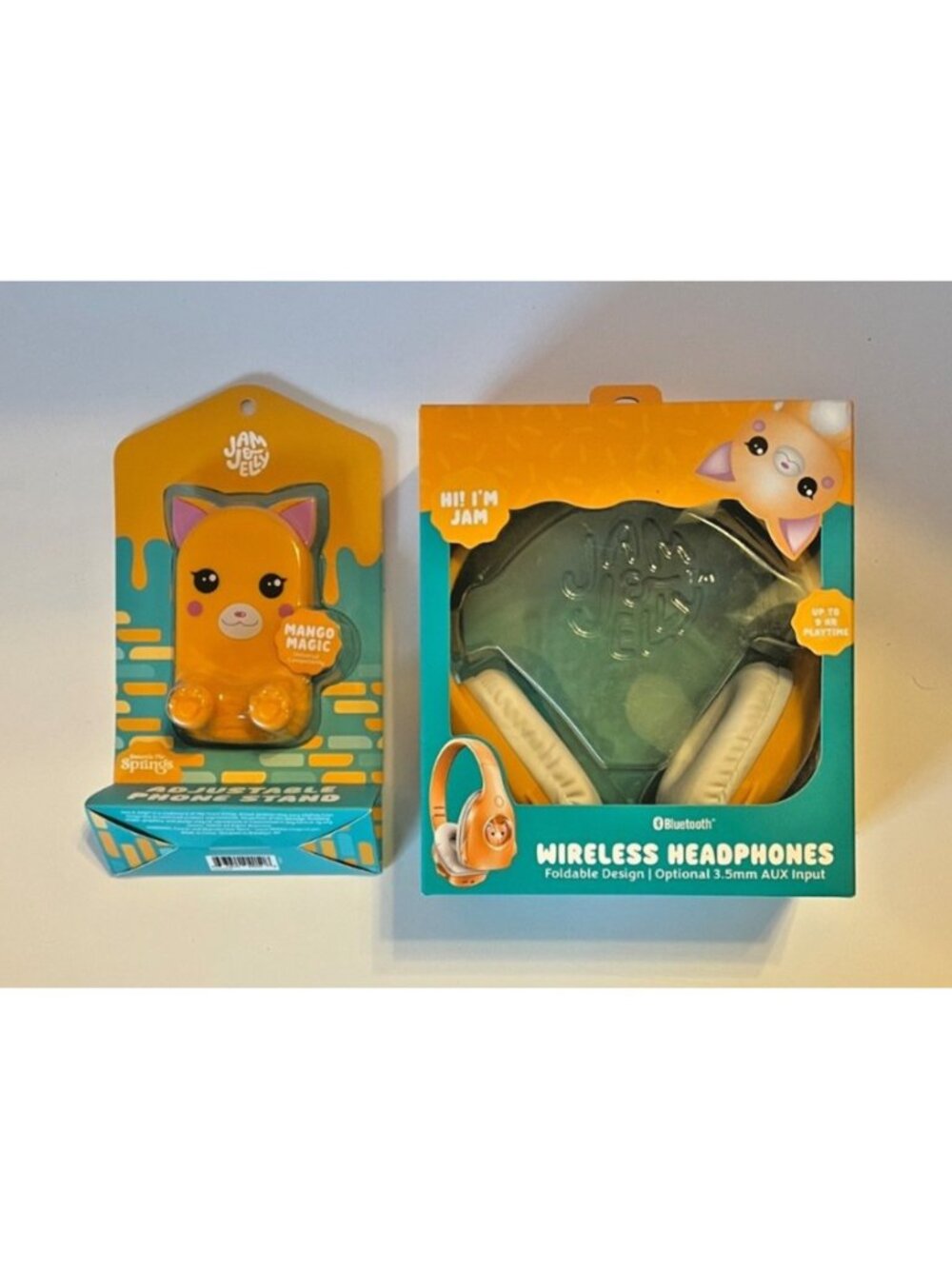Jam Jelly Kids Wireless Bluetooth Headphones + Adjustable Phone Stand Bundle NEW